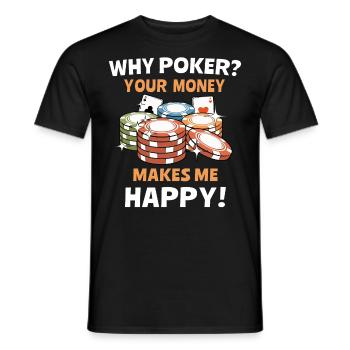 Poker Joueurs de poker - T-shirt homme - noir - Devant - AI Model Male 178 light (178cm)