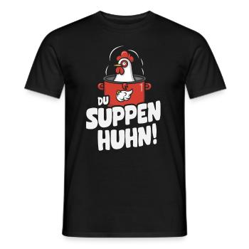 Suppen Huhn Suppenhuhn Gockel Eintopf Geschenk - Männer T-Shirt - Schwarz - Vorne - AI Model Male 178 light (178cm)
