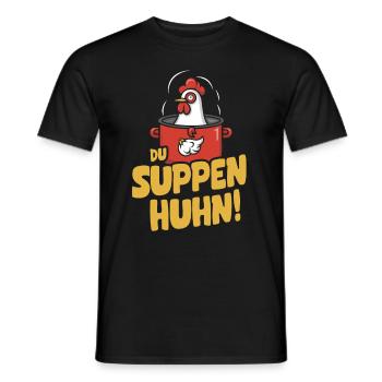 Suppen Huhn Suppenhuhn Gockel Eintopf Geschenk - Männer T-Shirt - Schwarz - Vorne - AI Model Male 178 light (178cm)