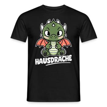Hausdrache. Stark, Mutig und Unbesiegbar. Drache - Männer T-Shirt - Schwarz - Vorne - AI Model Male 178 light (178cm)