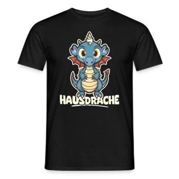 Hausdrache. Stark, Mutig und Unbesiegbar. Drache - Männer T-Shirt - Schwarz - Vorne - AI Model Male 178 light (178cm)