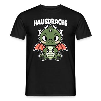 Hausdrache. Stark, Mutig und Unbesiegbar. Drache - Männer T-Shirt - Schwarz - Vorne - AI Model Male 178 light (178cm)