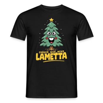 Früher war mehr Lametta - Männer T-Shirt - Schwarz - Vorne - AI Model Male 178 light (178cm)