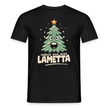 Früher war mehr Lametta - Männer T-Shirt - Schwarz - Vorne - AI Model Male 178 light (178cm)