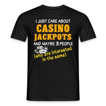 Casino - Männer T-Shirt - Schwarz - Vorne - AI Model Male 178 light (178cm)