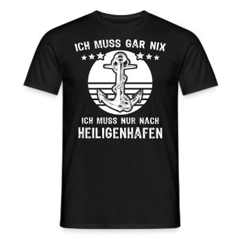 Heiligenhafen Heiligenhafener - Männer T-Shirt - Schwarz - Vorne - AI Model Male 178 light (178cm)