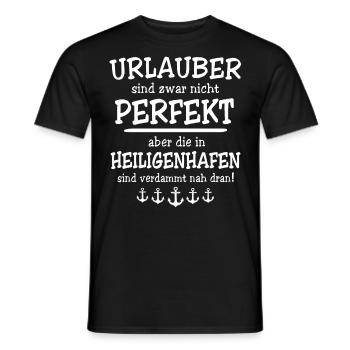 Heiligenhafen Heiligenhafener - Männer T-Shirt - Schwarz - Vorne - AI Model Male 178 light (178cm)