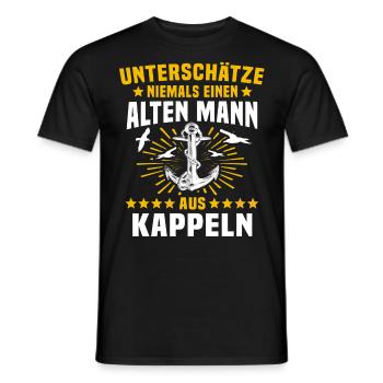 Kappeln Unterschätze Kappelner Mann - Männer T-Shirt - Schwarz - Vorne - AI Model Male 178 light (178cm)