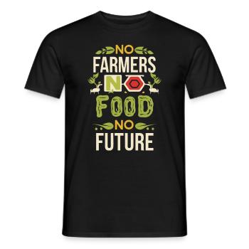 No Farmers No Food No Future Bauer Landwirt - Männer T-Shirt - Schwarz - Vorne - AI Model Male 178 light (178cm)