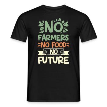 No Farmers No Food No Future Bauer Landwirt - Männer T-Shirt - Schwarz - Vorne - AI Model Male 178 light (178cm)