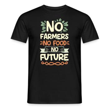 Pas d’agriculteurs, pas de nourriture, pas d’avenir, d’agriculteur, d’agriculteur - T-shirt homme - noir - Devant - AI Model Male 178 light (178cm)