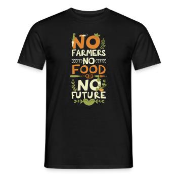 Pas d’agriculteurs, pas de nourriture, pas d’avenir, d’agriculteur, d’agriculteur - T-shirt homme - noir - Devant - AI Model Male 178 light (178cm)