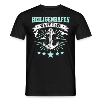 Heiligenhafen Heiligenhafener - Männer T-Shirt - Schwarz - Vorne - AI Model Male 178 light (178cm)