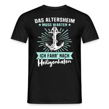 Heiligenhafen - Männer T-Shirt - Schwarz - Vorne - AI Model Male 178 light (178cm)
