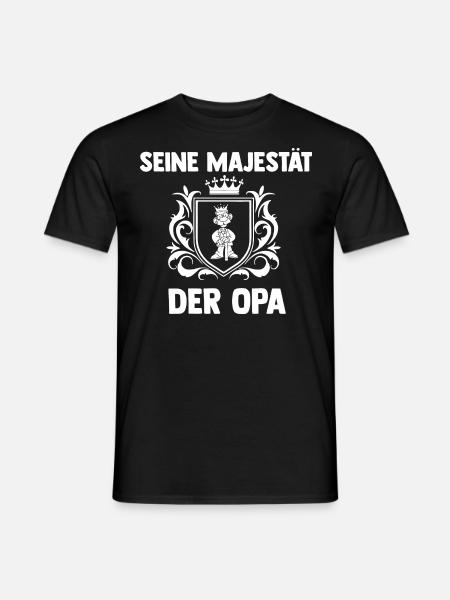 Seine Majestät der Opa - Männer T-Shirt - Schwarz