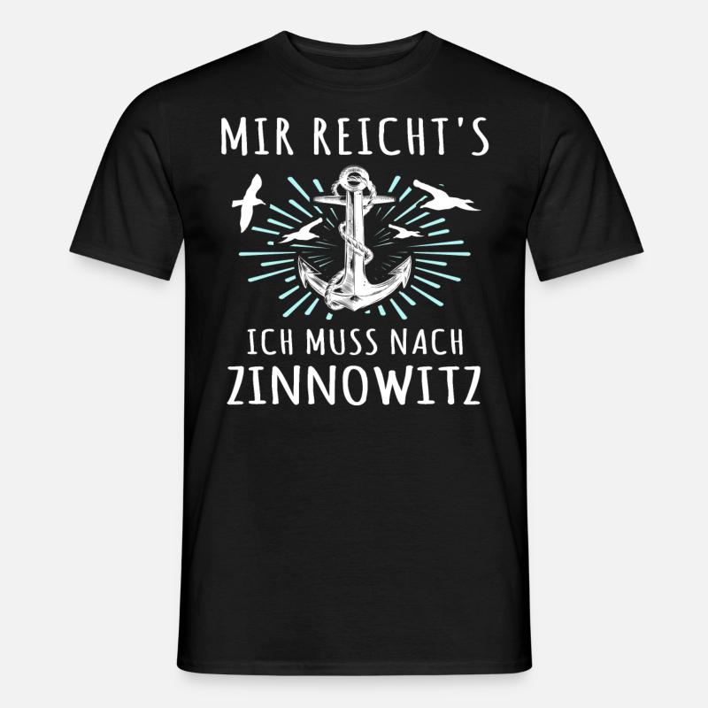 Zinnowitz Sprüche - Männer T-Shirt - Schwarz