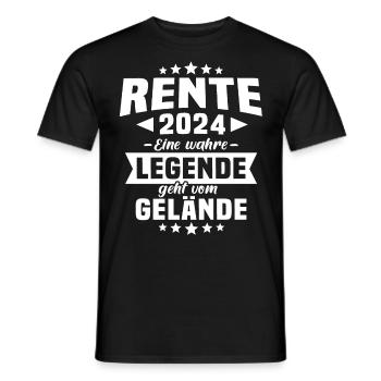 Rentner 2024 Rente Ruhestand Renteneintritt - Männer T-Shirt - Schwarz - Vorne - AI Model Male 178 light (178cm)
