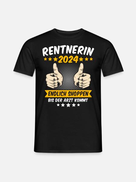 Rentnerin 2024 - Männer T-Shirt - Schwarz
