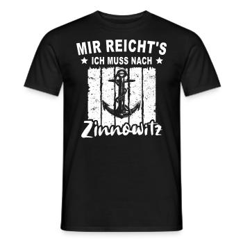 Zinnowitz - Männer T-Shirt - Schwarz - Vorne - AI Model Male 178 light (178cm)