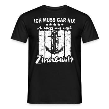Zinnowitz - Männer T-Shirt - Schwarz - Vorne - AI Model Male 178 light (178cm)