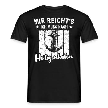 Heiligenhafen - Männer T-Shirt - Schwarz - Vorne - AI Model Male 178 light (178cm)