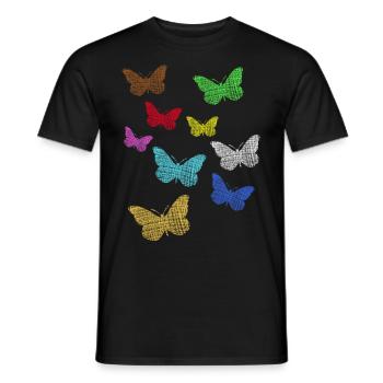 Schmetterlinge Butterflies - Männer T-Shirt - Schwarz - Vorne - AI Model Male 178 light (178cm)
