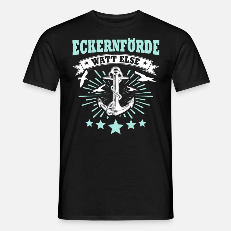 Eckernförde Eckernförder - Männer T-Shirt - Schwarz