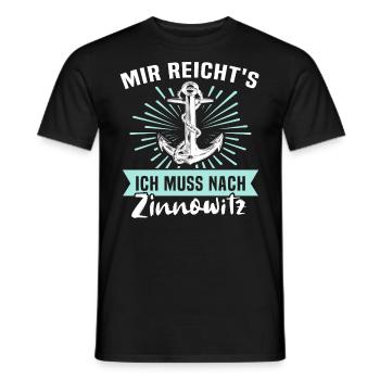 Zinnowitz Zinnowitzer - Männer T-Shirt - Schwarz - Vorne - AI Model Male 178 light (178cm)