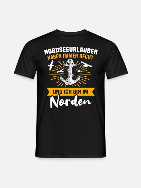 Norden Sprüche - Männer T-Shirt - Schwarz