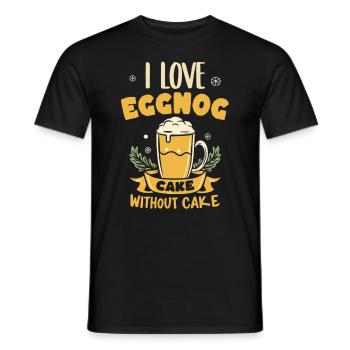 I Love Eggnoc Cake Without Cake - Männer T-Shirt - Schwarz - Vorne - AI Model Male 178 light (178cm)