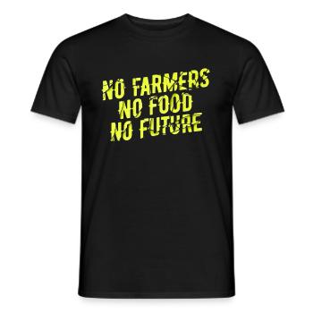 Pas d’agriculteurs, pas de nourriture, pas d’avenir, d’agriculteur, d’agriculteur - T-shirt homme - noir - Devant - AI Model Male 178 light (178cm)