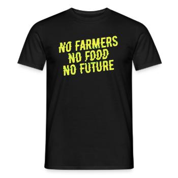 Pas d’agriculteurs, pas de nourriture, pas d’avenir, d’agriculteur, d’agriculteur - T-shirt homme - noir - Devant - AI Model Male 178 light (178cm)