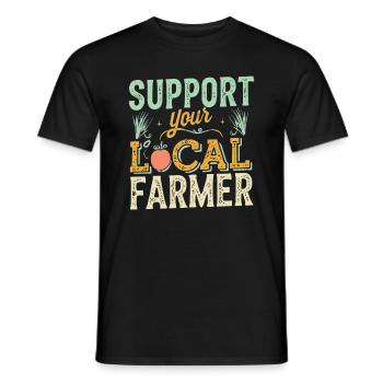 Support Your Local Farmer Bauer Landwirt - Männer T-Shirt - Schwarz - Vorne - AI Model Male 178 light (178cm)