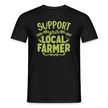 Support Your Local Farmer Bauer Landwirt - Männer T-Shirt - Schwarz - Vorne - AI Model Male 178 light (178cm)