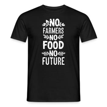 Pas d’agriculteurs, pas de nourriture, pas d’avenir, d’agriculteur, d’agriculteur - T-shirt homme - noir - Devant - AI Model Male 178 light (178cm)