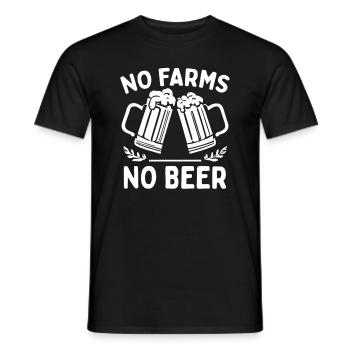 Pas de fermes Pas de producteurs de bière Démo Protestation Agriculteur - T-shirt homme - noir - Devant - AI Model Male 178 light (178cm)