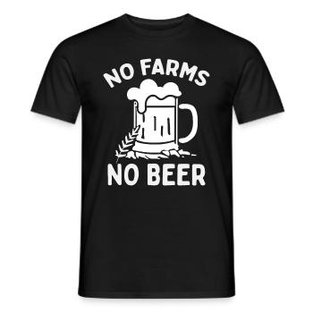 No Farmers No Beer Bauernprotest Demo - Männer T-Shirt - Schwarz - Vorne - AI Model Male 178 light (178cm)