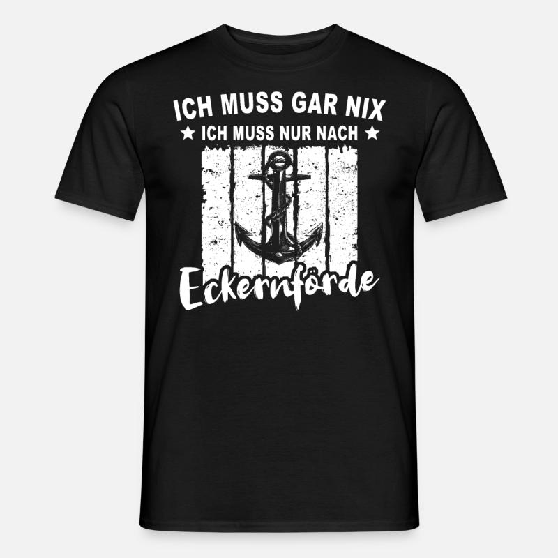 Eckernförde Eckernförder - Männer T-Shirt - Schwarz