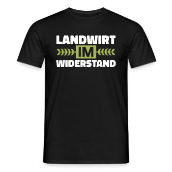 Landwirt im Widerstand Bauer Landwirtschaft - Männer T-Shirt - Schwarz - Vorne - AI Model Male 178 light (178cm)