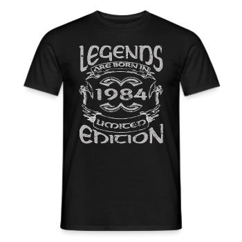 Legends 1984 - Men's T-Shirt - black - Front - AI Model Male 178 light (178cm)