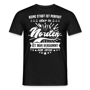 Norden Nordener Norddeutsche - Männer T-Shirt - Schwarz - Vorne - AI Model Male 178 light (178cm)