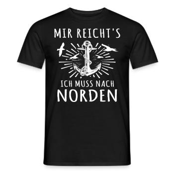 Norden Nordener Norddeutsche - Männer T-Shirt - Schwarz - Vorne - AI Model Male 178 light (178cm)