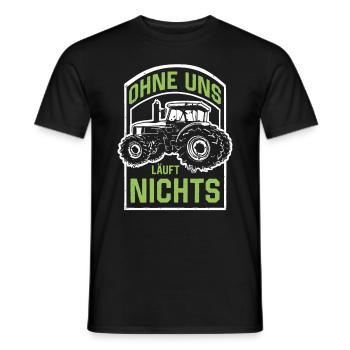 Ohne uns läuft nichts Protest Großdemo Demo Streik - Männer T-Shirt - Schwarz - Vorne - AI Model Male 178 light (178cm)