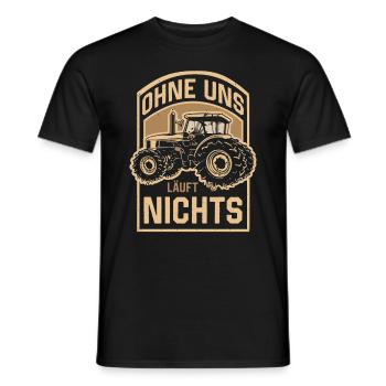Ohne uns läuft nichts Protest Großdemo Demo Streik - Männer T-Shirt - Schwarz - Vorne - AI Model Male 178 light (178cm)