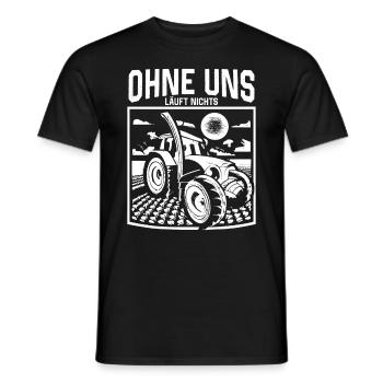 Ohne uns läuft nichts Protest Großdemo Demo Streik - Männer T-Shirt - Schwarz - Vorne - AI Model Male 178 light (178cm)
