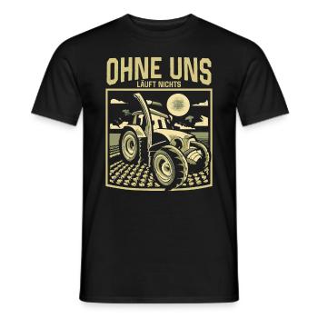 Ohne uns läuft nichts Protest Großdemo Demo Streik - Männer T-Shirt - Schwarz - Vorne - AI Model Male 178 light (178cm)