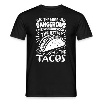 T-shirt Tacos & Adventure – Dangereusement bon ! - T-shirt homme - noir - Devant - AI Model Male 178 light (178cm)