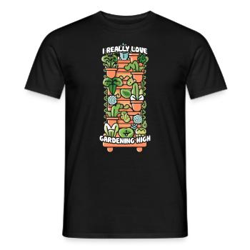I Really Love Gardening High Vertical Garden Love - Men's T-Shirt - black - Front - AI Model Male 178 light (178cm)