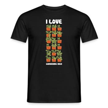 I Really Love Gardening High Vertical Garden Love - Men's T-Shirt - black - Front - AI Model Male 178 light (178cm)
