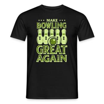 Make Bowling great again - Bowlingkugel Pin - Männer T-Shirt - Schwarz - Vorne - AI Model Male 178 light (178cm)